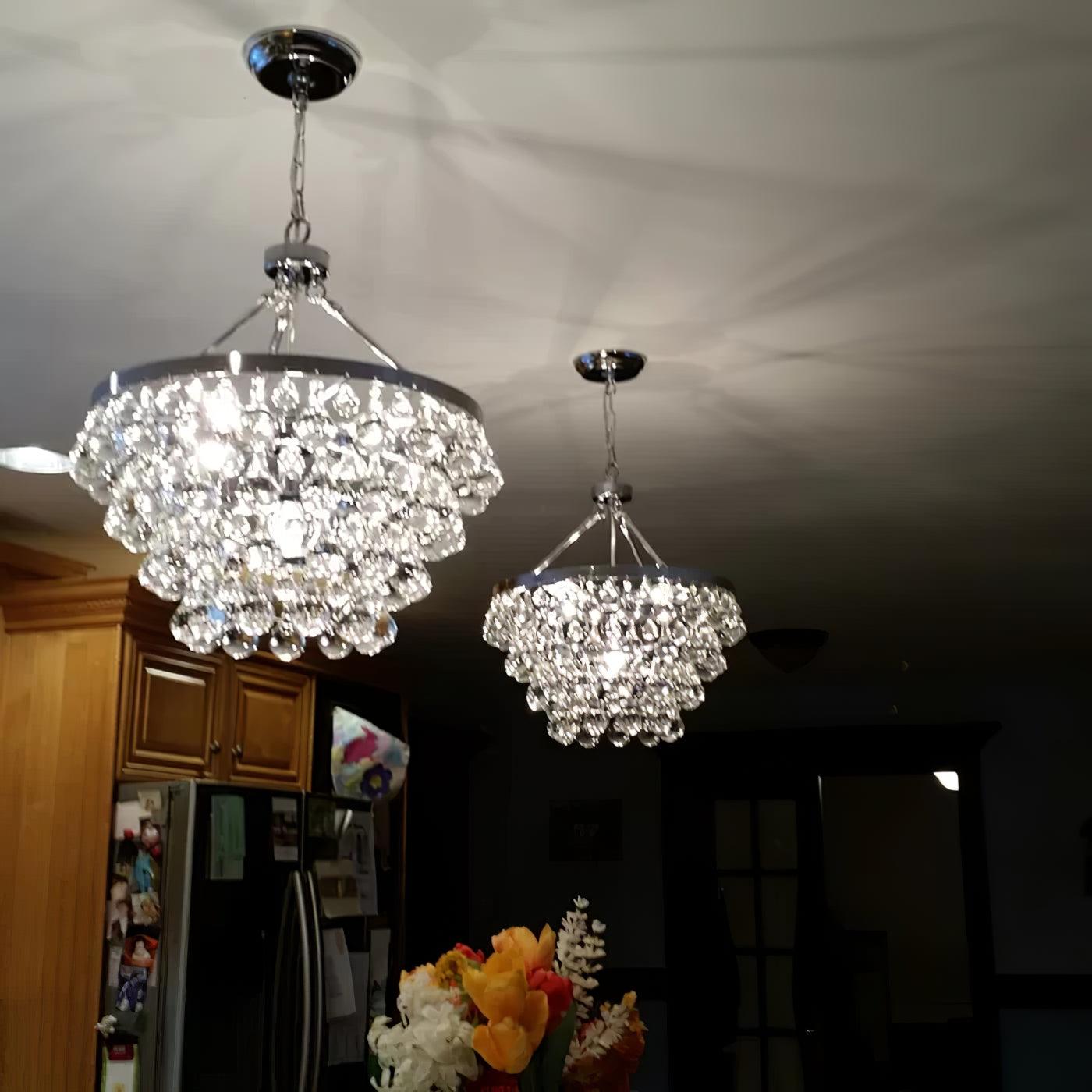 Modern Tiered Crystal Chandelier Ceiling Light for Elegant Home Ambiance
