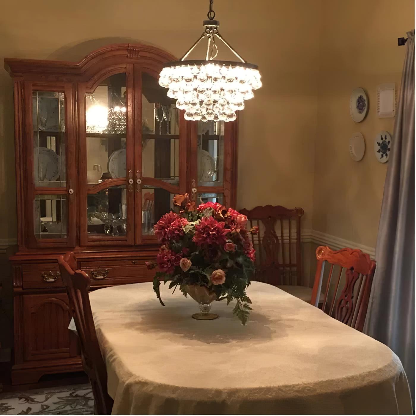 Modern Tiered Crystal Chandelier Ceiling Light for Elegant Home Ambiance