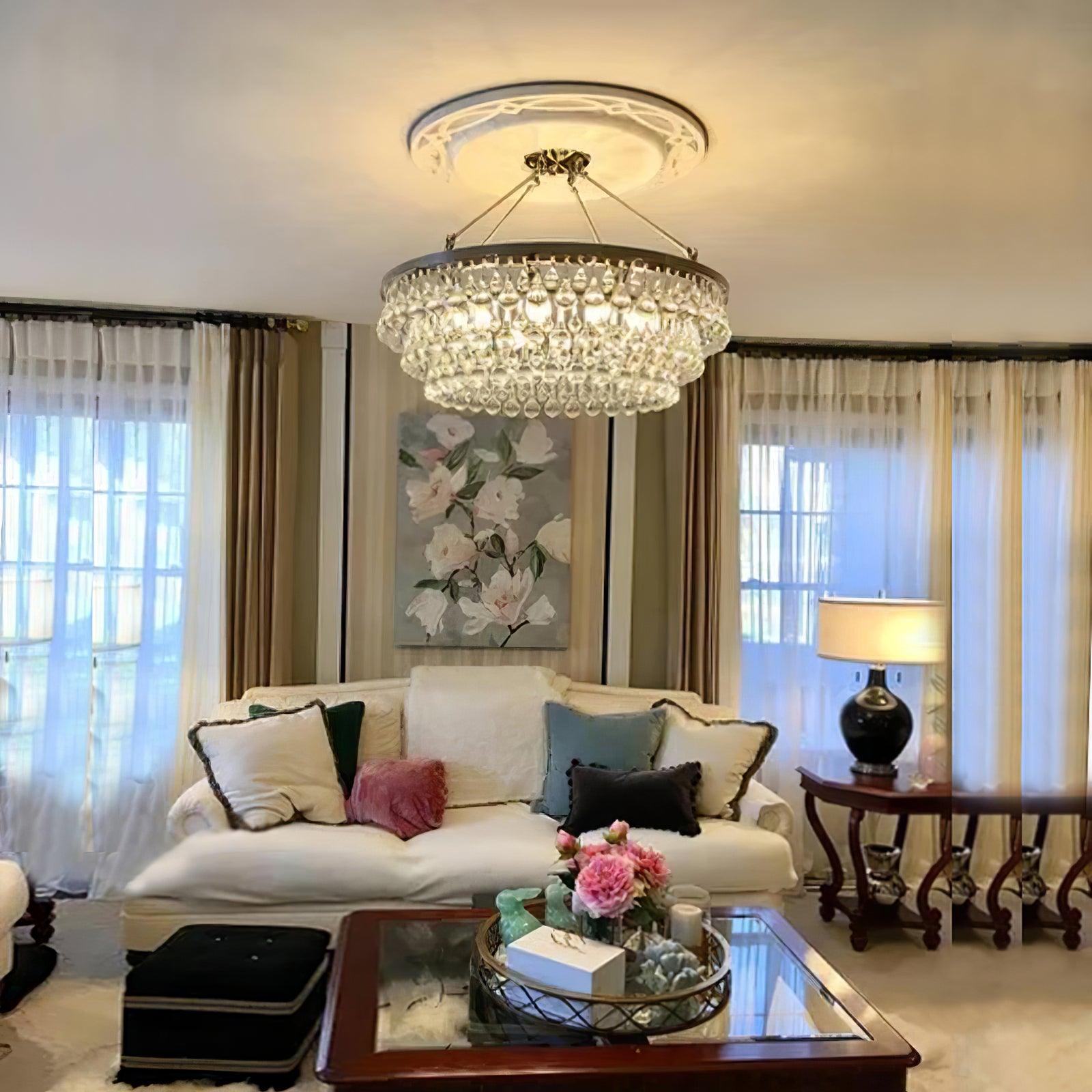 Modern Tiered Crystal Chandelier Ceiling Light for Elegant Home Ambiance