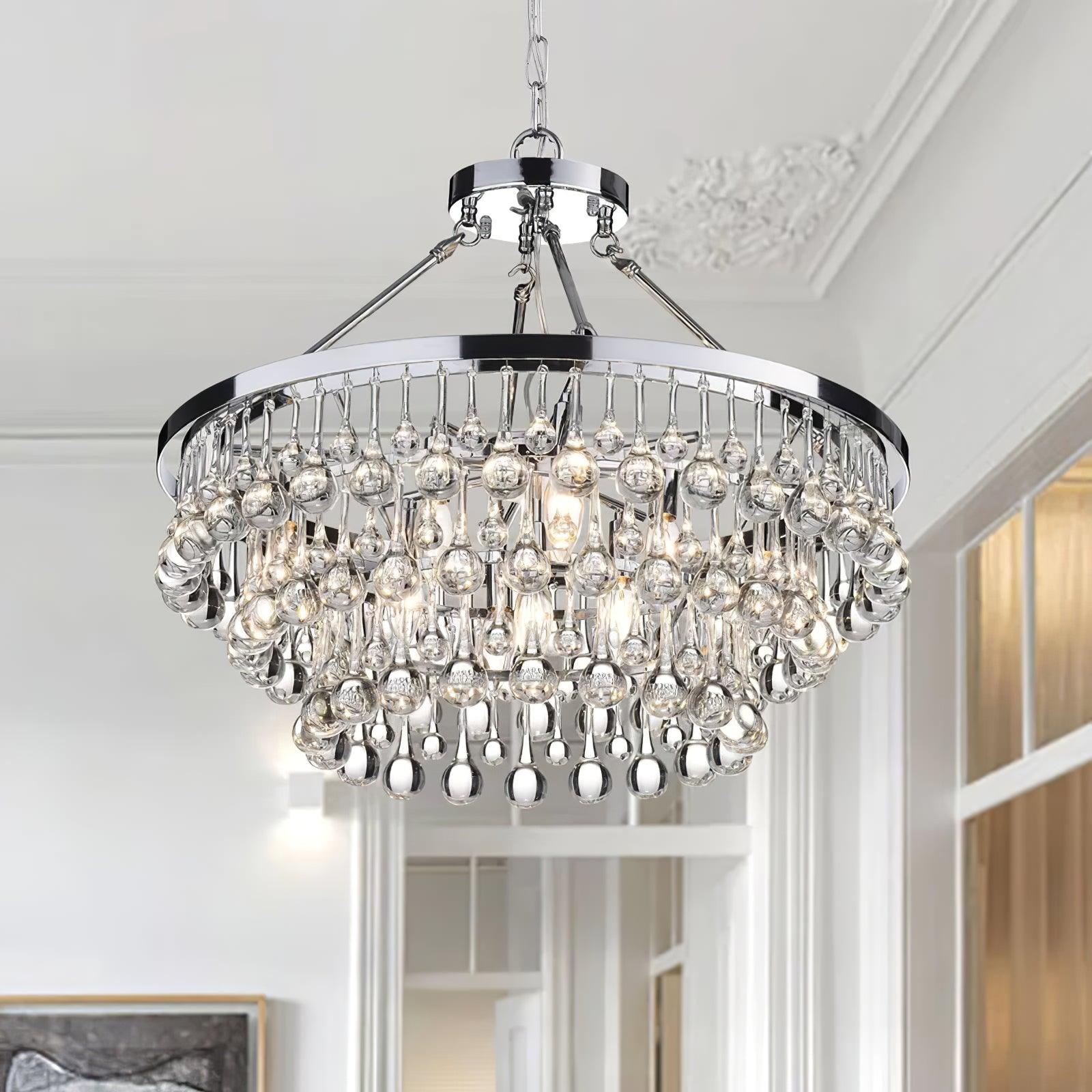 Modern Tiered Crystal Chandelier Ceiling Light for Elegant Home Ambiance