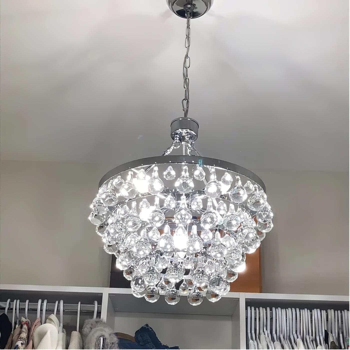 Modern Tiered Crystal Chandelier Ceiling Light for Elegant Home Ambiance