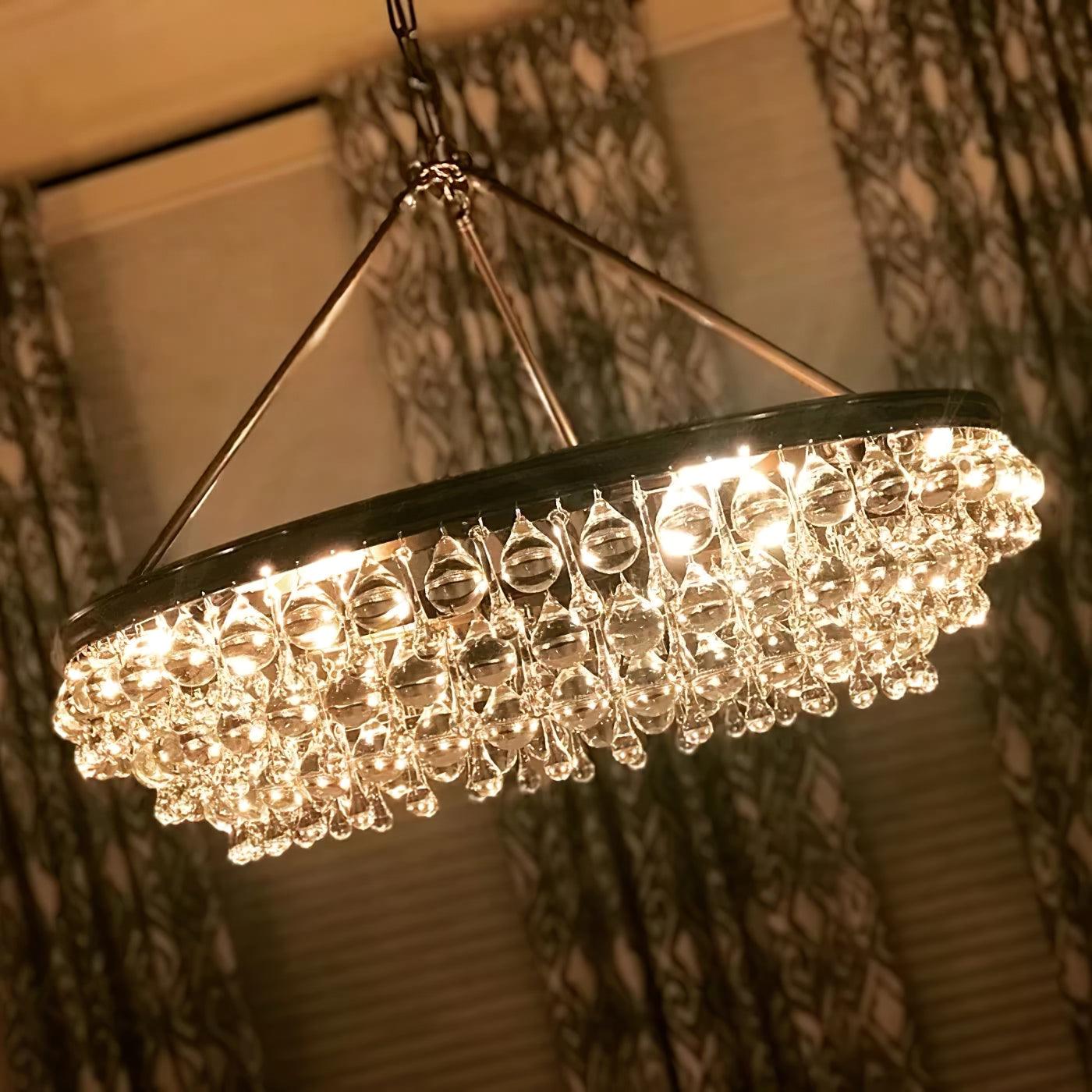 Modern Tiered Crystal Chandelier Ceiling Light for Elegant Home Ambiance
