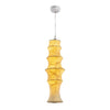 Modern Tiered Mulberry Silk Pendant Light Minimalist Tower Design for Interior