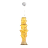 Modern Tiered Mulberry Silk Pendant Light Minimalist Tower Design for Interior