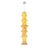 Modern Tiered Mulberry Silk Pendant Light Minimalist Tower Design for Interior