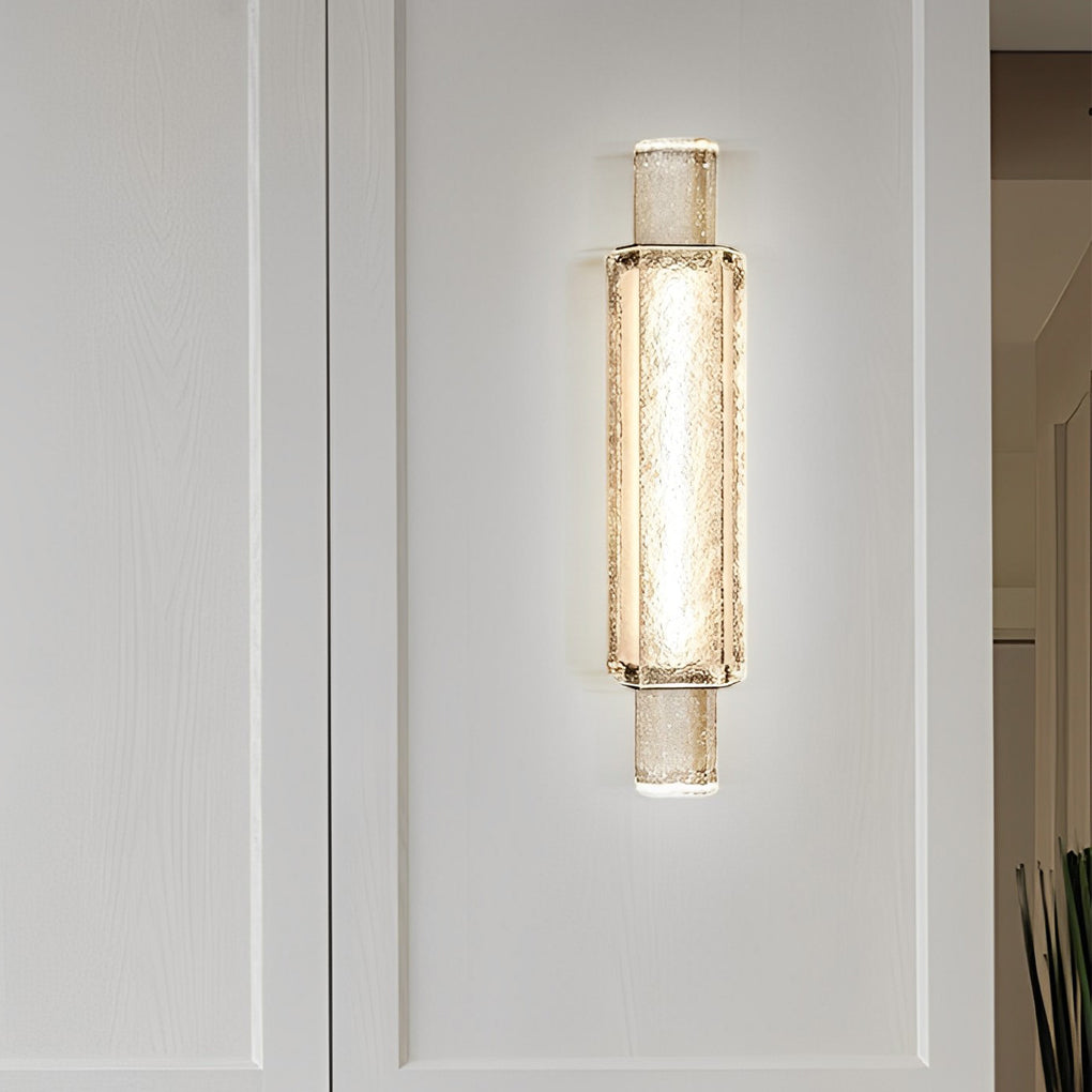Modern Titanium Gold Crystal Glass LED Wall Sconce Nordic Post Modern Indoor Light