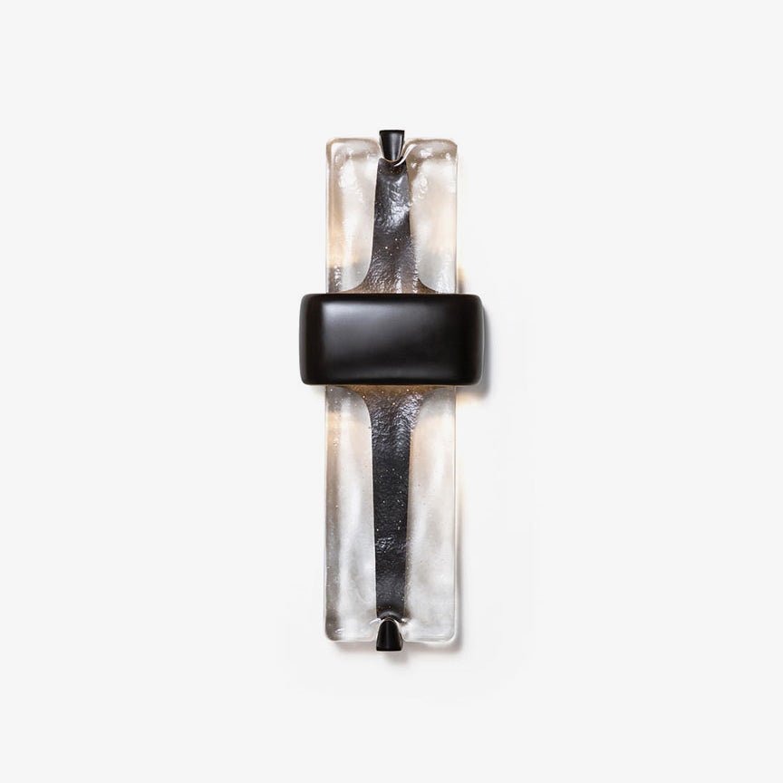 Modern Torch Wall Sconce with Handcrafted Textured Glass and Integrated LED Lighting