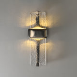 Modern Torch Wall Sconce with Handcrafted Textured Glass and Integrated LED Lighting