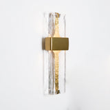 Modern Torch Wall Sconce with Handcrafted Textured Glass and Integrated LED Lighting