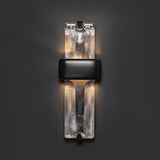 Modern Torch Wall Sconce with Handcrafted Textured Glass and Integrated LED Lighting