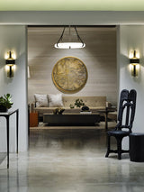 Modern Torch Wall Sconce with Handcrafted Textured Glass and Integrated LED Lighting