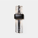 Modern Torch Wall Sconce with Handcrafted Textured Glass and Integrated LED Lighting