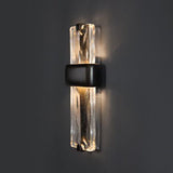 Modern Torch Wall Sconce with Handcrafted Textured Glass and Integrated LED Lighting