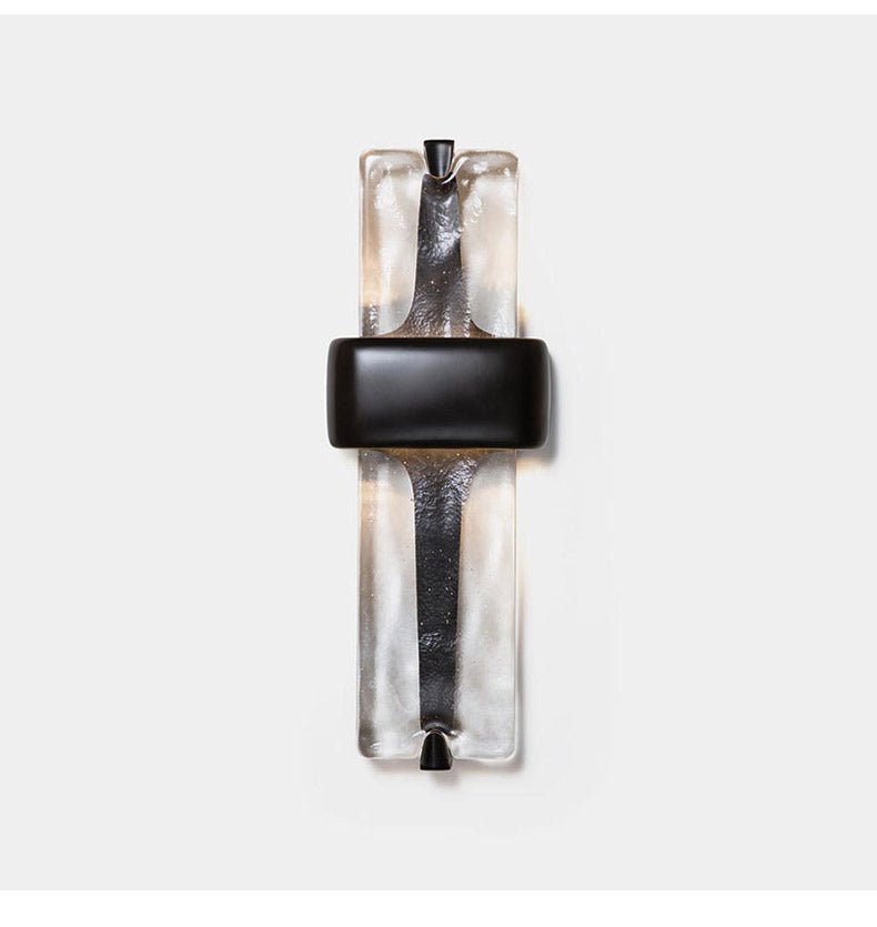 Modern Torch Wall Sconce with Handcrafted Textured Glass and Integrated LED Lighting