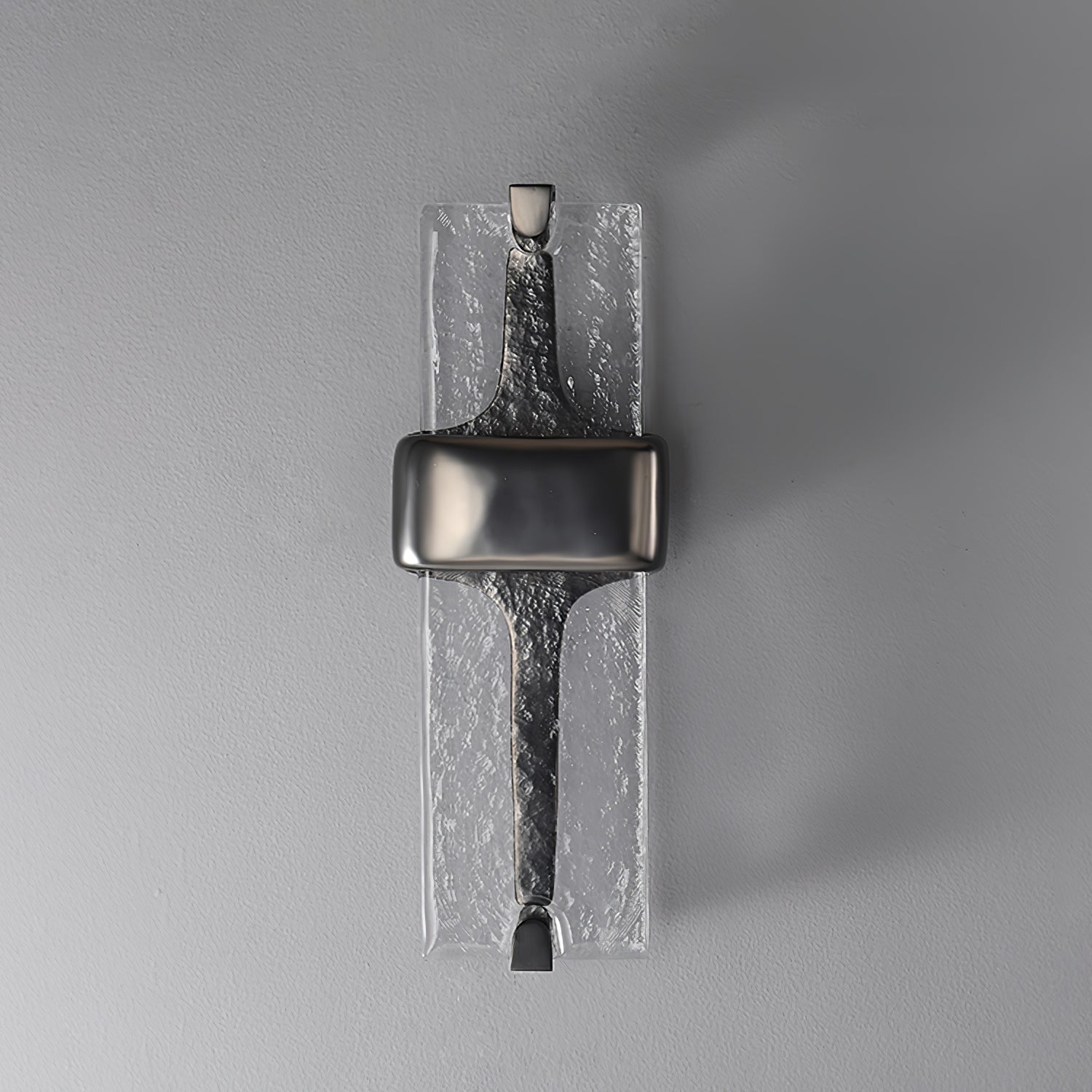 Modern Torch Wall Sconce with Handcrafted Textured Glass and Integrated LED Lighting