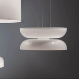 Modern Totem LED Blown Glass Pendant Lamp Geometric White Modular Hanging Fixture