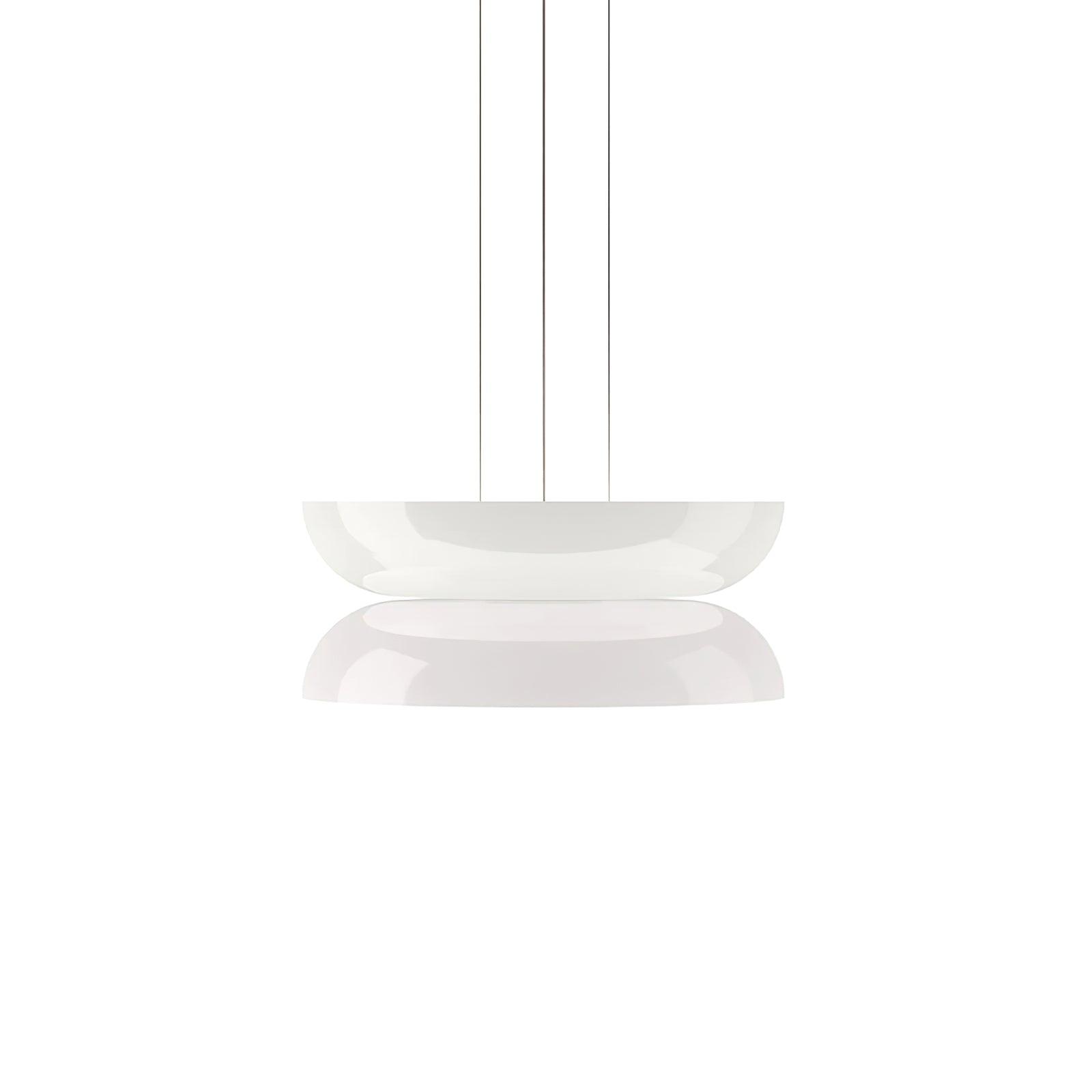 Modern Totem LED Blown Glass Pendant Lamp Geometric White Modular Hanging Fixture