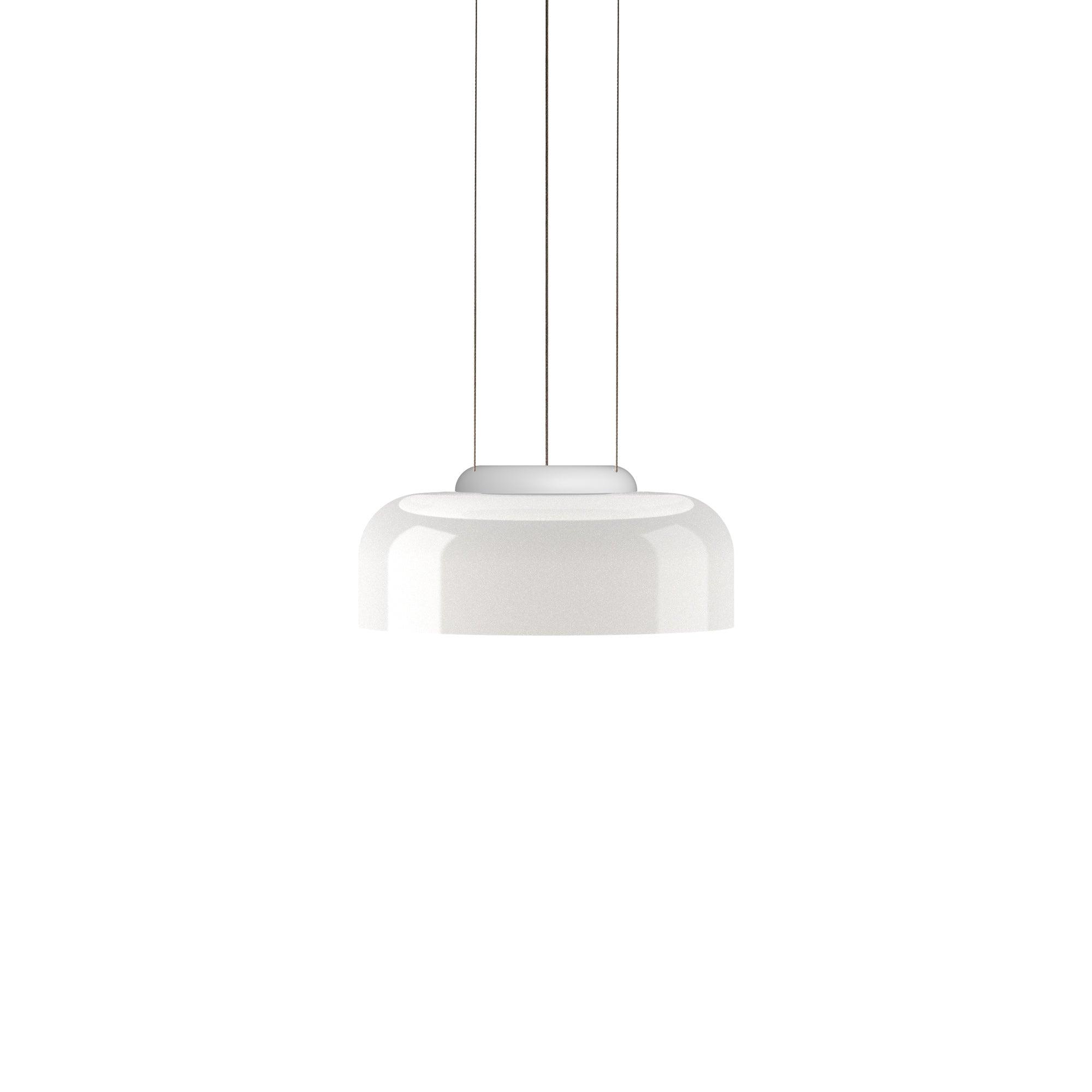 Modern Totem LED Blown Glass Pendant Lamp Geometric White Modular Hanging Fixture