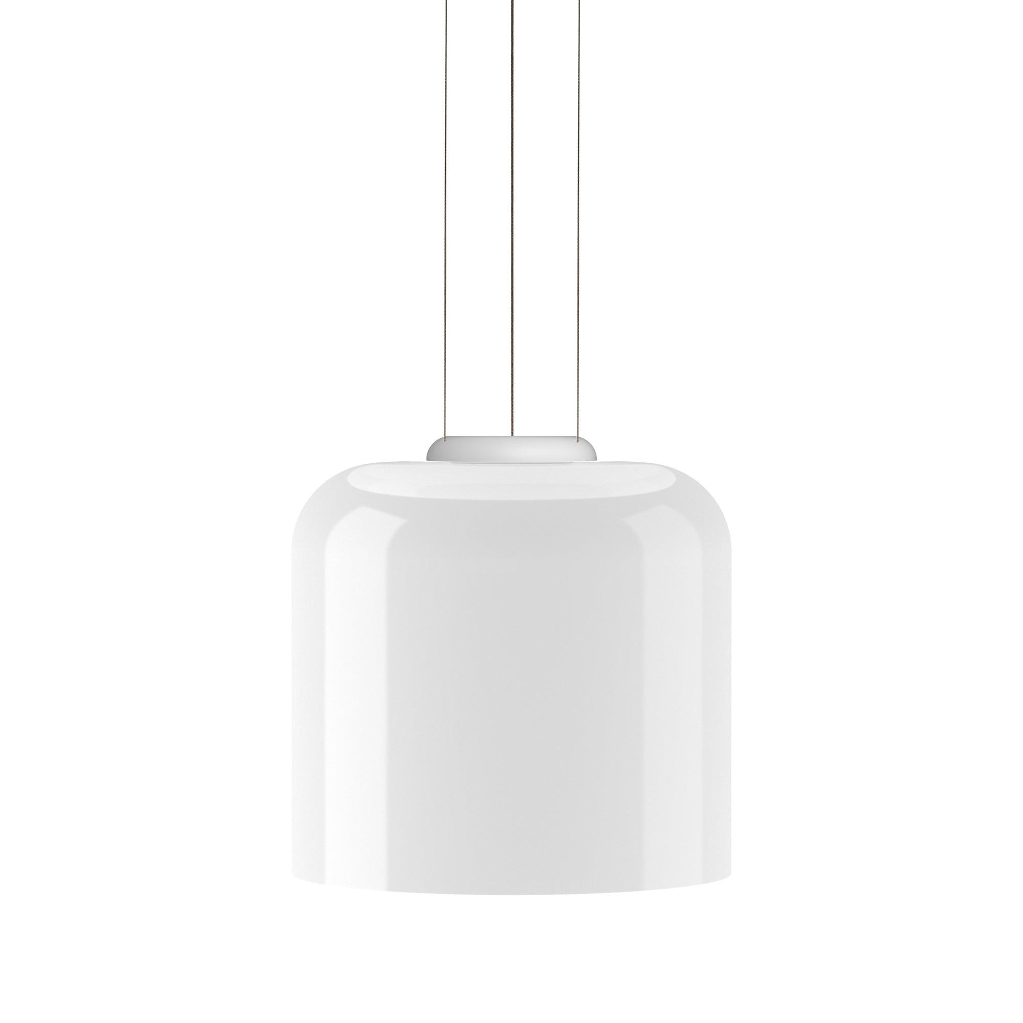 Modern Totem LED Blown Glass Pendant Lamp Geometric White Modular Hanging Fixture