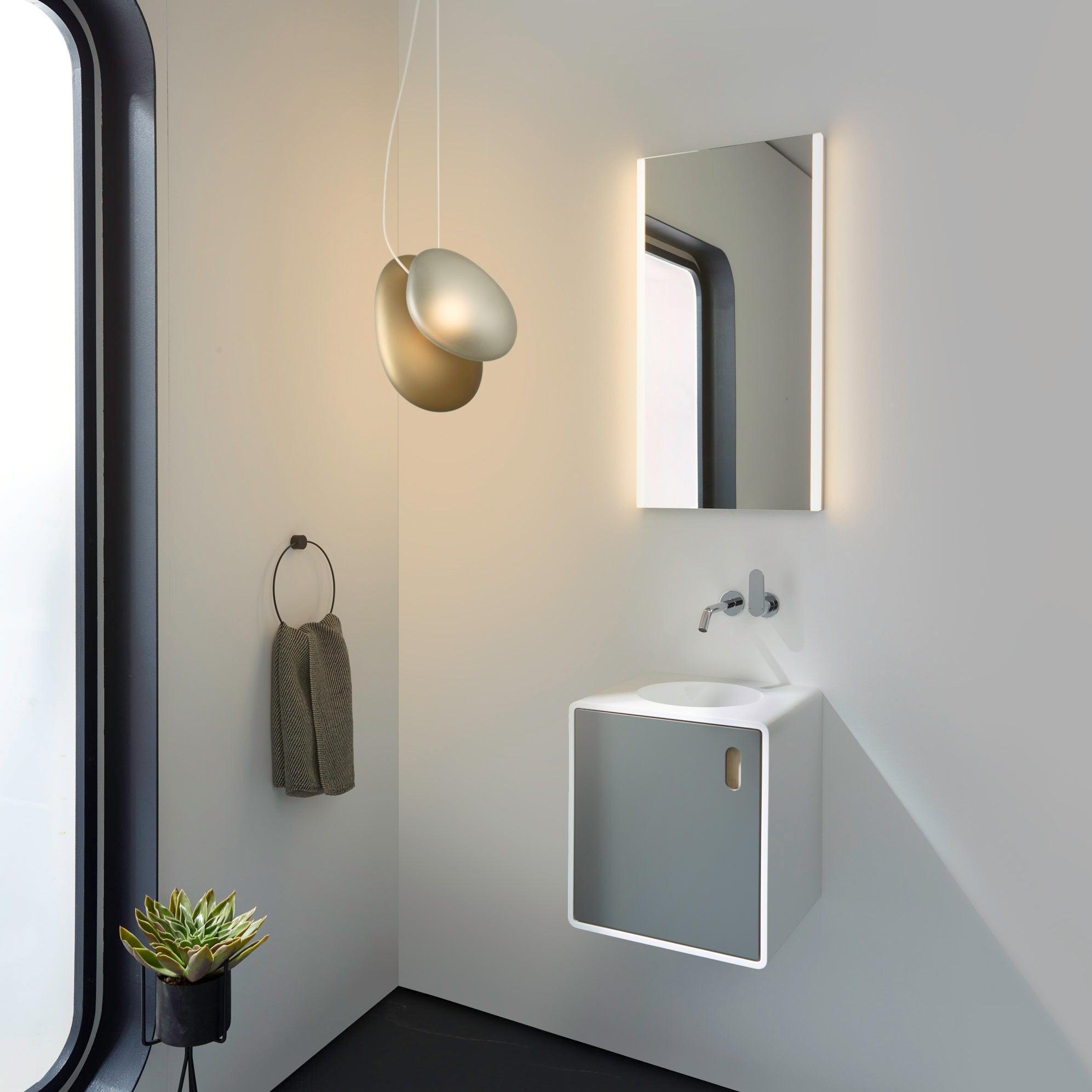 Modern Translucent Frosted Glass Pendant Light with Hand Blown Pebble Shape Design
