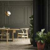 Modern Translucent Frosted Glass Pendant Light with Hand Blown Pebble Shape Design