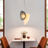 Modern Translucent Frosted Glass Pendant Light with Hand Blown Pebble Shape Design