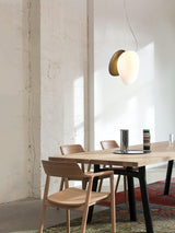 Modern Translucent Frosted Glass Pendant Light with Hand Blown Pebble Shape Design