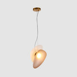 Modern Translucent Frosted Glass Pendant Light with Hand Blown Pebble Shape Design