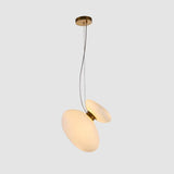 Modern Translucent Frosted Glass Pendant Light with Hand Blown Pebble Shape Design