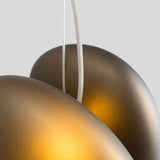 Modern Translucent Frosted Glass Pendant Light with Hand Blown Pebble Shape Design