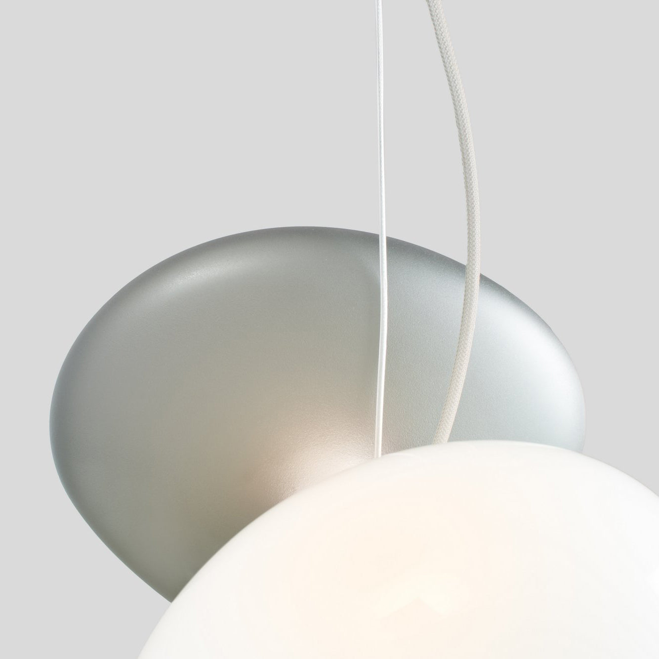 Modern Translucent Frosted Glass Pendant Light with Hand Blown Pebble Shape Design