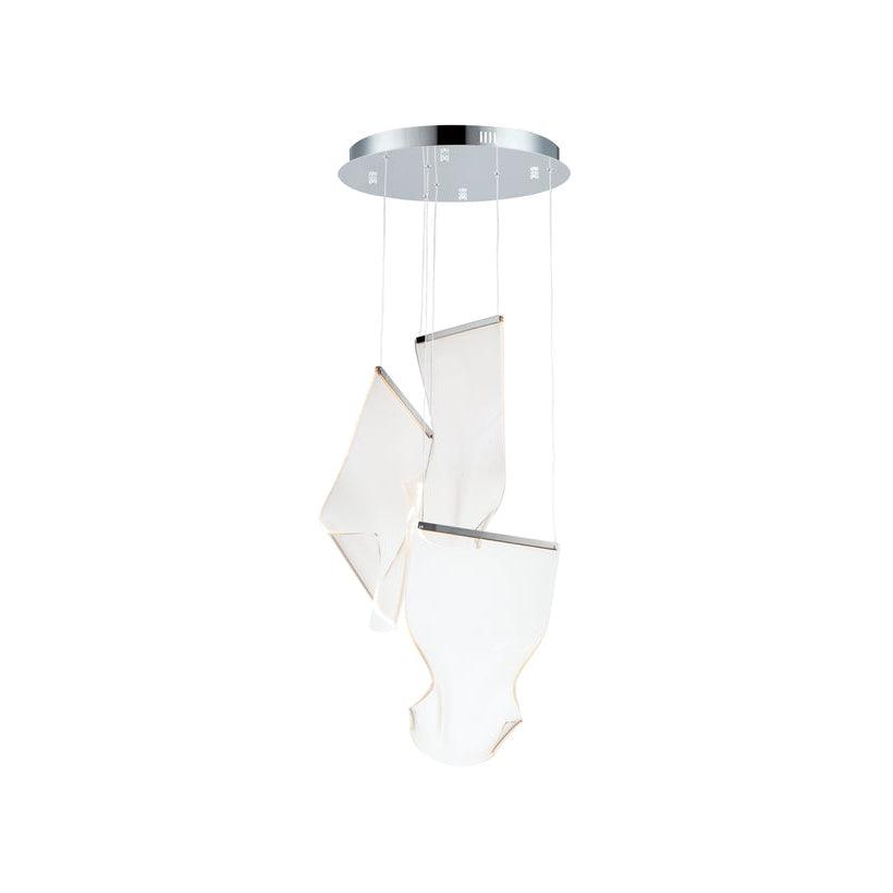 Modern Transparent Acrylic LED Multi Light Pendant Chandelier Sculpture