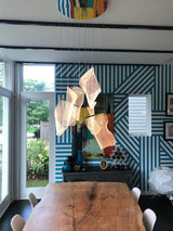Modern Transparent Acrylic LED Multi Light Pendant Chandelier Sculpture