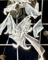 Modern Transparent Acrylic LED Multi Light Pendant Chandelier Sculpture