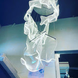 Modern Transparent Acrylic LED Multi Light Pendant Chandelier Sculpture