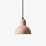 Modern Travertine Stone Halo Pendant Light Natural Marble Textured Hanging Lamp for Home Decor