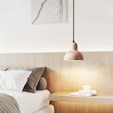 Modern Travertine Stone Halo Pendant Light Natural Marble Textured Hanging Lamp for Home Decor
