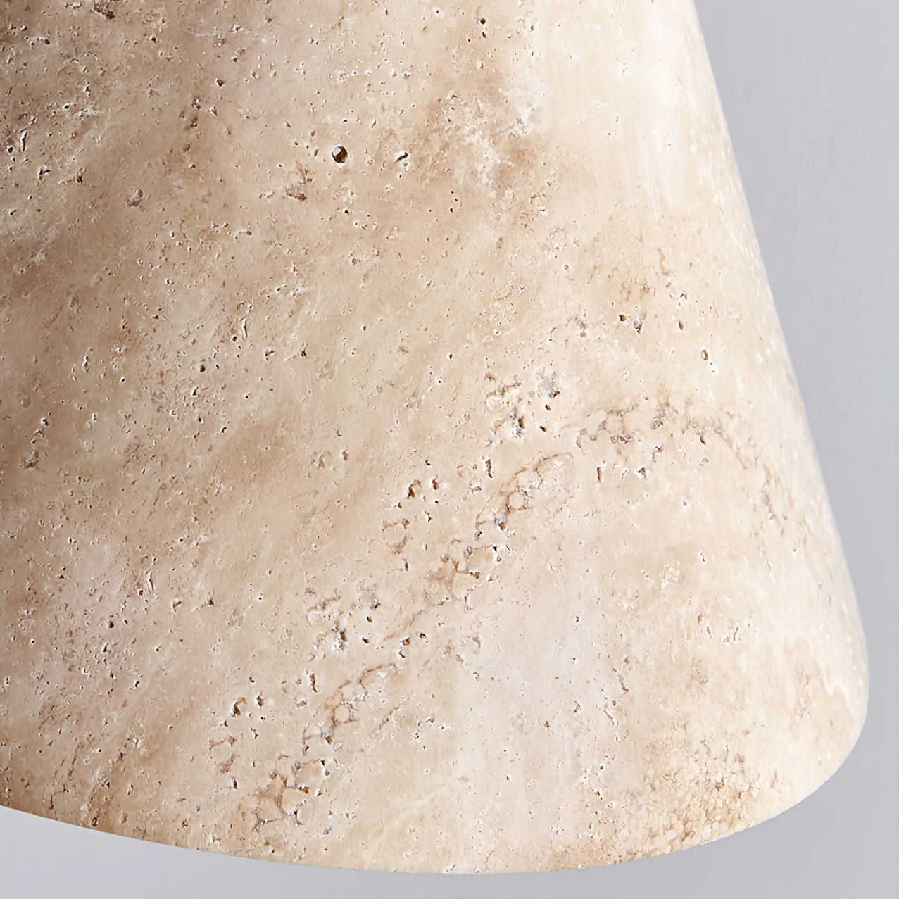 Modern Travertine Stone Halo Pendant Light Natural Marble Textured Hanging Lamp for Home Decor