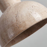 Modern Travertine Stone Halo Pendant Light Natural Marble Textured Hanging Lamp for Home Decor