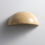 Modern Travertine Stone Wall Sconce Minimalist Half Dome Integrated LED Indoor Lighting