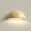 Modern Travertine Stone Wall Sconce Minimalist Half Dome Integrated LED Indoor Lighting