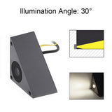 Modern Triangle LED Recessed Step Light Outdoor Waterproof IP65 Wall Mounted Stair Lamp for Pathway