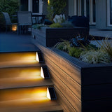Modern Triangle Solar Step Lights IP65 Waterproof Wireless Outdoor LED Deck and Path Lighting