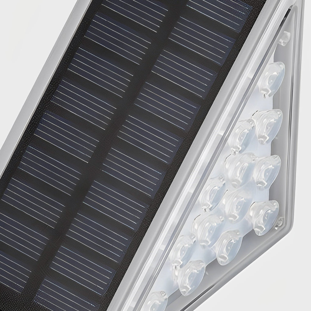 Modern Triangle Solar Step Lights IP65 Waterproof Wireless Outdoor LED Deck and Path Lighting