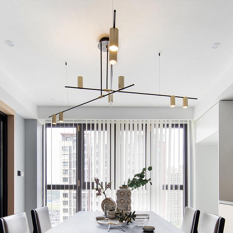 Modern Tribes Minimalist Chandelier Multi Head Pendant Light for Living Room and Office
