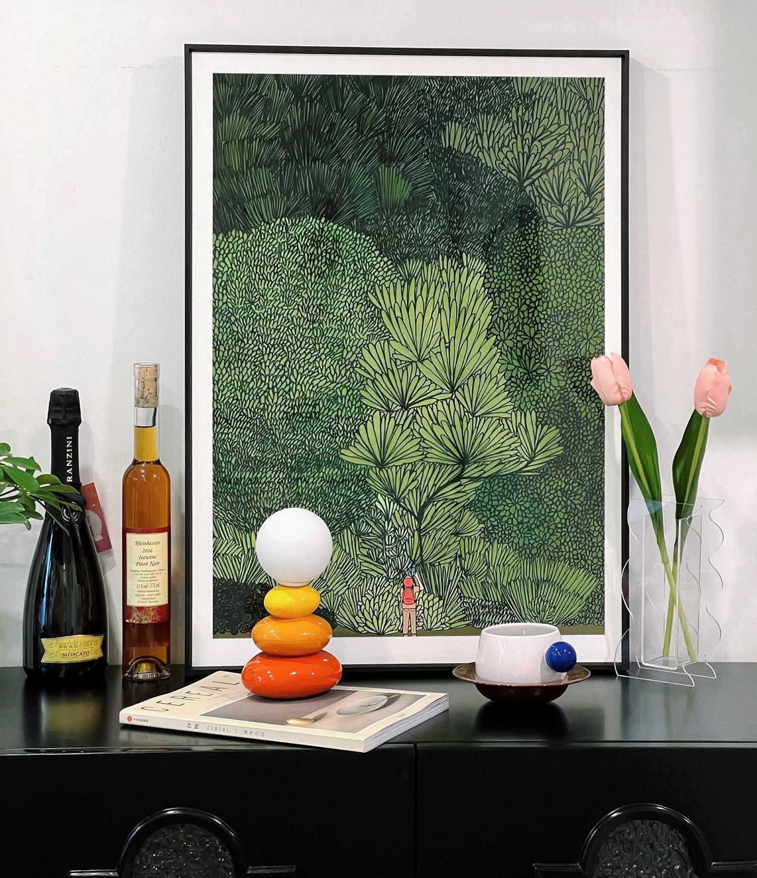 modern-triple-gourd-glass-table-lamp-integrated-led-bedside-lighting