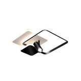 Modern Triple Square Metal LED Flush Mount Ceiling Light Fixture for Bedroom and Living Room