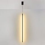 Modern Tubular LED Linear Pendant Light Minimalist Hanging Fixture for Dining Room and Kitchen Island