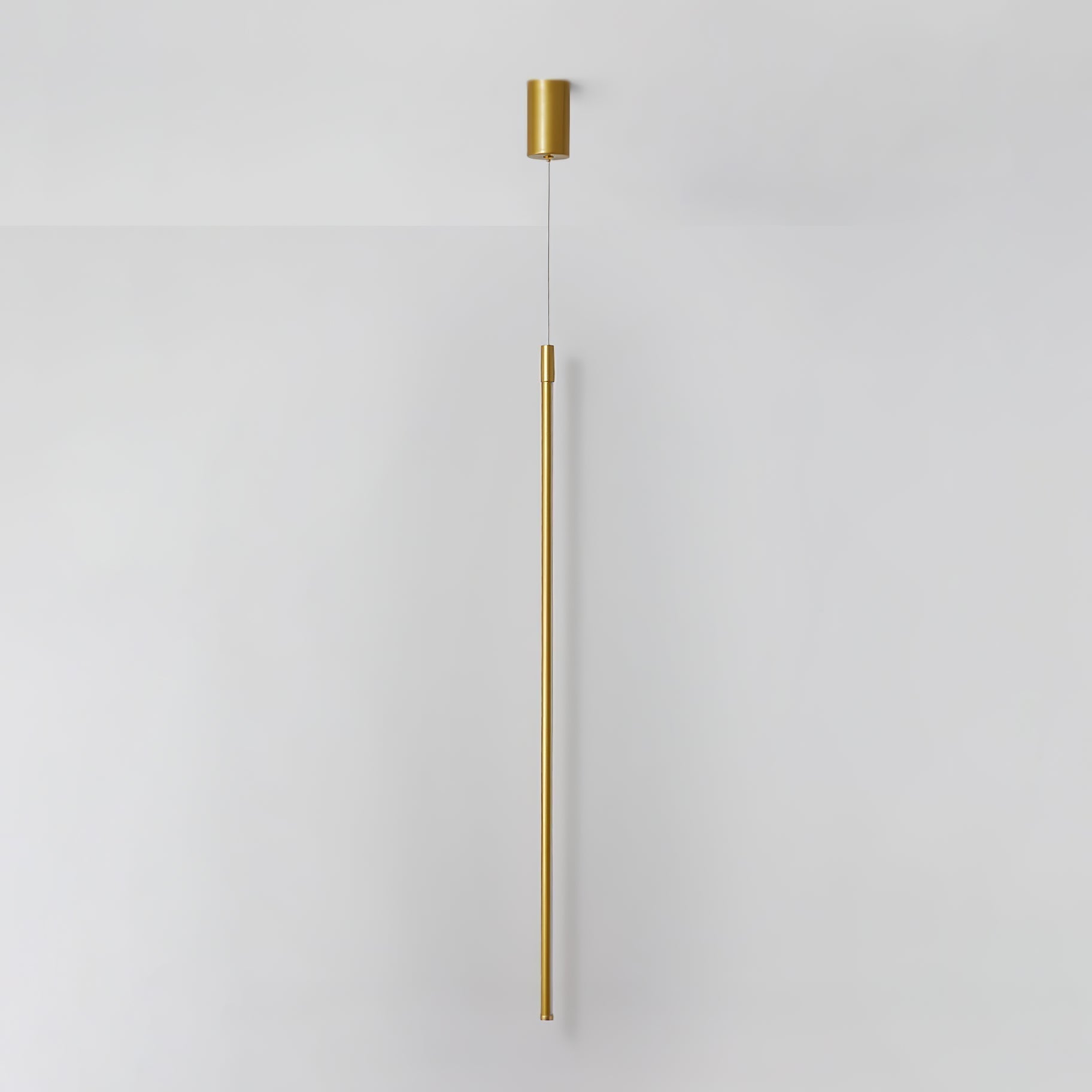 Modern Tubular LED Linear Pendant Light Minimalist Hanging Fixture for Dining Room and Kitchen Island
