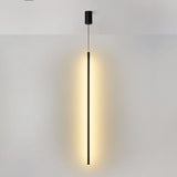 Modern Tubular LED Linear Pendant Light Minimalist Hanging Fixture for Dining Room and Kitchen Island